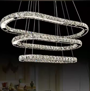 Zeal Lighting Modern LED Crystal Pendant Light candelabro de cuero diseñador cinturón colgante luz para dormitorio sala de estar - Product Image 3
