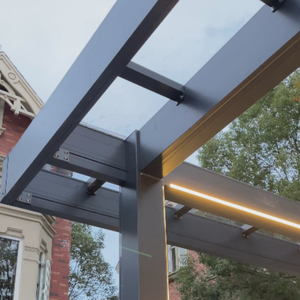 Pérgola Moderna Minimalista de Aluminio, Diseño de Marco Estrecho para <span class=keywords><strong>Terraza</strong></span> en Azotea y Balcón - Product Image 6