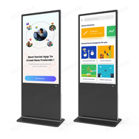 50 55 65 75 pouces intérieur debout au sol LCD panneau publicitaire écran tactile signalisation numérique et écrans d'affichage pour la publicité