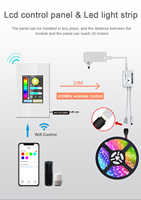 Lanbon L8 Interrupteur d'éclairage LCD RGB Interrupteur de bande lumineuse intelligent Wifi Produits domotiques intelligents Assistant domestique Alexa/Google/Siri
