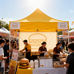 Đồ họa thương hiệu tùy chỉnh, thiết lập nhanh xách tay, vải chống thấm nước chống tia cực tím, lý tưởng cho quảng cáo kinh doanh/triển lãm thương mại/Hiển thị sự kiện - Product Image 5