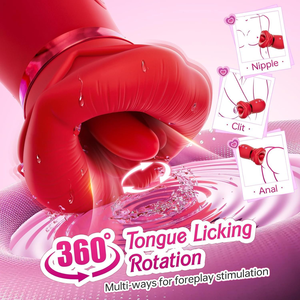 Venta al por mayor vibrador femenino de segunda marea labios rojos Boca Grande lengua lamiendo chupar pecho Dispositivo de masturbación - Product Image 6