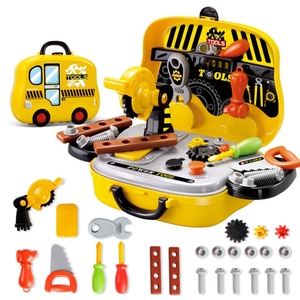 Pretend Play Educational <b>Plastic</b> <b>Kitchen</b> Set for Girls with 3-in-1 Tools Travel Box & Children's Tableware - Product Image 4