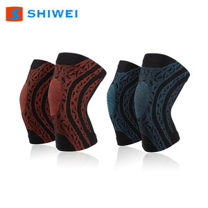 Manchon de genou tricoté Shiwei, haute élasticité, nylon 3D respirant, séchage rapide, pour la course, le basketball, le badminton, protection sportive pour hommes - Product Image 1