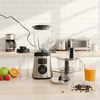 Meilleur Prix Robot Culinaire Professionnel 3-en-1 Mixeur Blender avec Bol en Verre 1500ml Puissance 700W 6 Lames Chauffantes Sans BPA Pour Maison et Hôtel