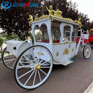 Chariot de tourisme royal en forme de citrouille à 4 roues de haute qualité, tiré par des chevaux - Product Image 3