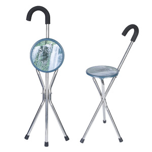Thickened Stainless Steel Triangular Foldable <b>Cane</b> Stool With Non Slip Rubber Feet And Foam Grip For Support And Stability - Product Image 2