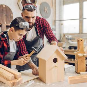 Square Folk Art Solid Wood Crafts Vietnam Durable Easy-to-Cut-and-Paint DIY Components Wooden Boxes <b>Wall</b> <b>Signs</b> Home Decorations - Product Image 4