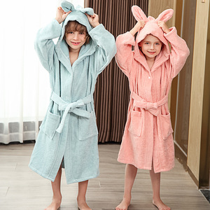 <span class=keywords><strong>Accappatoio</strong></span> per Bambini e Ragazzi 100% Cotone con Cappuccio, Asciugatura Rapida, Morbido e Assorbente 400 GSM, <span class=keywords><strong>Verde</strong></span>, per Bagno - Product Image 5