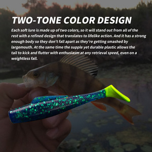 Señuelos de Goma Suave QE Factory de 5.5cm y 1.6g, 6 Piezas, Señuelo Silencioso <span class=keywords><strong>para</strong></span> Pesca de Pez Pequeño, Kit de Señuelos Suaves con Cola de Paleta <span class=keywords><strong>para</strong></span> Pesca Competitiva - Product Image 6