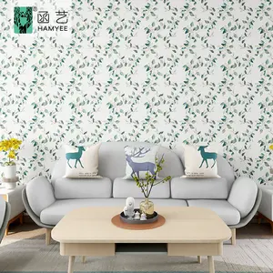 2024 New 0.45*10m pvc removable floral tropical peel and stick wallpaper for bedroom