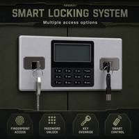 Coffre-fort à double porte robuste pour la maison, le bureau et la chambre, grand espace de rangement avec serrure intelligente et étagères réglables
