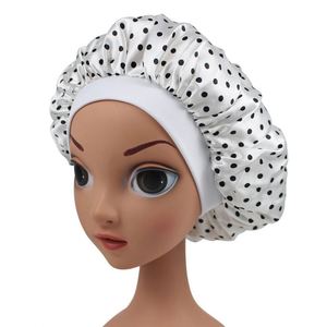 Bonnet en Soie Imprimée pour Filles, Bonnet de Nuit en Satin pour Bébé, Bandeaux pour Cheveux, Bonnets de Sommeil pour Enfants avec Bande Élastique Large, Cadeau Promotionnel - Product Image 2