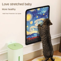Tapis à gratter mural vertical en sisal durable pour chat, auto-adhésif, sans poussière, sans assemblage, pour l'entretien quotidien des griffes du chat