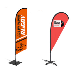 Custom Logo Outdoor Display Double Sides Printing Polyester Feather Teardrop <strong>Flag</strong> Advertising Beach <strong>Flag</strong>