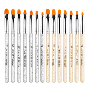 ชุดแปรงแต่งเล็บ Kolinsky 7ชิ้นด้ามสีม่วงเครื่องมือแต่งหน้าเจลยูวีทรงรีพร้อมอุทธรณ์แบบทำมือ <span class=keywords><strong>NABR</strong></span>-106มืออาชีพ - Product Image 1