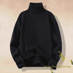<span class=keywords><strong>Pull</strong></span>-over <span class=keywords><strong>col</strong></span> <span class=keywords><strong>roulé</strong></span> tricoté épais de luxe léger couleur unie pour <span class=keywords><strong>homme</strong></span>, grande taille, décontracté, hiver, vente chaude - Product Image 4