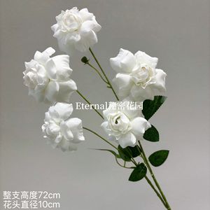 Fleurs artificielles blanches Secret Garden, branche unique, en plastique et soie, pour décoration de mariage et de maison, style Instagram - Product Image 2
