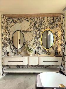 豪华厨房台面 & 特色墙壁大理石角砾岩梦幻石与紫金工厂卡拉卡塔中提琴板 - Product Image 4