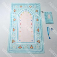 Vente en gros de tapis de prière personnalisé SHANTOU SAJADAH tapis de prière de voyage coffret cadeau pochette élégante Tasbih Islamique