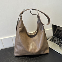 Sac Hobo Vintage en Cuir PU pour Femme, Grande Capacité, Sac à Main Souple à Bandoulière avec Sangle Réglable – Vente en Gros