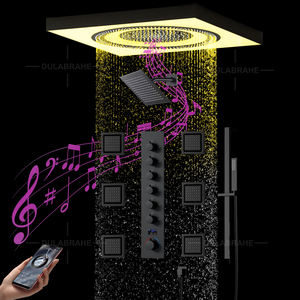 <span class=keywords><strong>ชุด</strong></span>ฝักบัวแบบดิจิทัล6ทิศทางพร้อมไฟ LED สีดำสุดหรูพร้อมไฟ LED 24นิ้ว - Product Image 2
