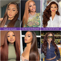 Vendor Rambut Manusia Asli SDD 15A, Wig Lace Closure 4*4, Rambut Manusia Vietnam Mentah Asli, Wig Lace Bone Straight untuk Wanita Kulit Hitam