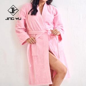 Manufacturer Custom Logo Bathrobe Soft Coral <b>Fleece</b> Bathrobe Nightgown House Clothes <b>Women</b> Long - Product Image 3