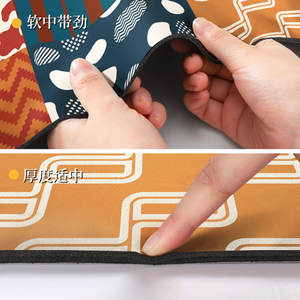 Tapis de bain rectangulaire en terre de diatomée douce, motif abstrait, antidérapant, absorbant, séchage rapide, pour la salle de bain à domicile - Product Image 1