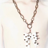 Chaîne de taille unisexe en cuir fait main, style nœud papillon, rivets et pantalon, design de niche, streetwear sombre, détachable, 51-80cm
