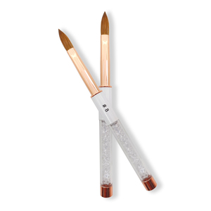 Pinceau à ongles en acrylique 100% Kolinsky Sable avec manche diamant blanc pour ongles en acrylique professionnels - Product Image 5