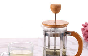Vente en gros : Petite cafetière à piston en verre borosilicaté de haute qualité, presse à thé à la française - Product Image 6