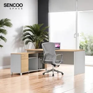 Sentroo Top vendita Business ufficio spazio legno mobili da ufficio di lusso capo CEO scrivania Executive Set con schedario
