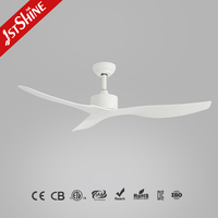 Ventilateur de plafond intelligent 1stshine ABS Blade Copper Motor, commande par application mobile, utilisation intérieure et extérieure, haute efficacité
