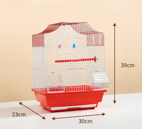 Petite cage à oiseaux domestique, peau de tigre, pivoine, cage à perroquet d'élevage littéraire villa ornementale en métal