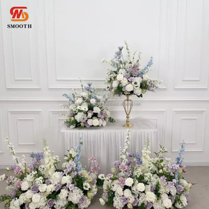 Serie de bosque suave, arreglo de flores para pasillo de boda, Bola de flores colorida y decoración de corredor de piso - Product Image 2