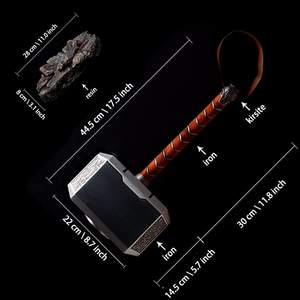 <span class=keywords><strong>Marteau</strong></span> <span class=keywords><strong>de</strong></span> <span class=keywords><strong>Thor</strong></span> <span class=keywords><strong>en</strong></span> métal pur grandeur nature 1:1, 45 cm, <span class=keywords><strong>jouet</strong></span> <span class=keywords><strong>en</strong></span> alliage métallique - Product Image 6