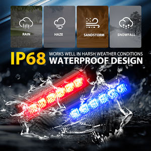 Feux stroboscopiques LED rouge et bleu, lampe de signalisation pour camion, tracteur, bus 12-24V - Product Image 4
