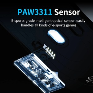 Ajazz AJ179 V2 <span class=keywords><strong>Max</strong></span> Maus Rechts Leicht Tri-Mode PAW3311 12000DPI 1Khz 800mAh Gaming Esport Maus für Valor ant/<span class=keywords><strong>LOL</strong></span>/FPS - Product Image 5
