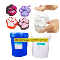 OEM Hanast Lebensmittelechtes, elastisches, weiches, transparentes Silikongel 1:1 Flüssiges DIY-Füllmaterial für Stressabbau-Quetschpuppen