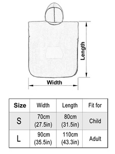 Custom Logo Surf <b>Changing</b> Towel Swim <b>Robe</b> with Pocket Microfiber Suede <b>Beach</b> Towel Hoodie - Product Image 4