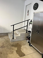 Main courantes en aluminium pour marches extérieures de maison et d'appartement, kit de main courante pour escalier à 3 marches et garde-corps d'escalier intérieur - résistant à la rouille, facile à installer soi-même