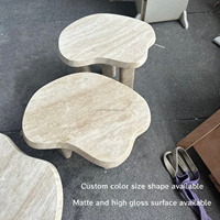 Table Basse en Travertin Naturel Forme Nuage Irrégulière pour Salon Résidentiel Wabi Sabi - Collection Project Supply