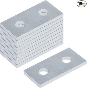 HENENG Heavy Duty 2-Hole Splice Plate 10 Pack for 1-5/8" Strut Channel, Precision 1-5/8" Hole Spacing, 7/32" Thick Flat <b>Brackets</b> - Product Image 3