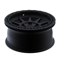 S3-000335 18-24 Llantas de aluminio forjado personalizadas, negro mate, de malla, tipo plato profundo, estándar DOT, para Jeep Wrangler