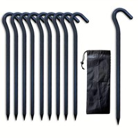 Piquets de tente en alliage d'aluminium 6061 argenté de 18 cm, accessoire de camping avec sac de transport, boîte personnalisée, garantie 1 an pour toutes les saisons