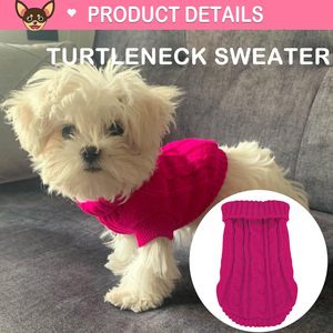 Set <span class=keywords><strong>di</strong></span> 2 Maglioni Extra Piccoli per Animali Domestici, Leggeri e Lavorati a Maglia, Collo Alto per Chihuahua, Yorkie, <span class=keywords><strong>Cani</strong></span> Teacup e Gatti, Abbigliamento Invernale - Product Image 2