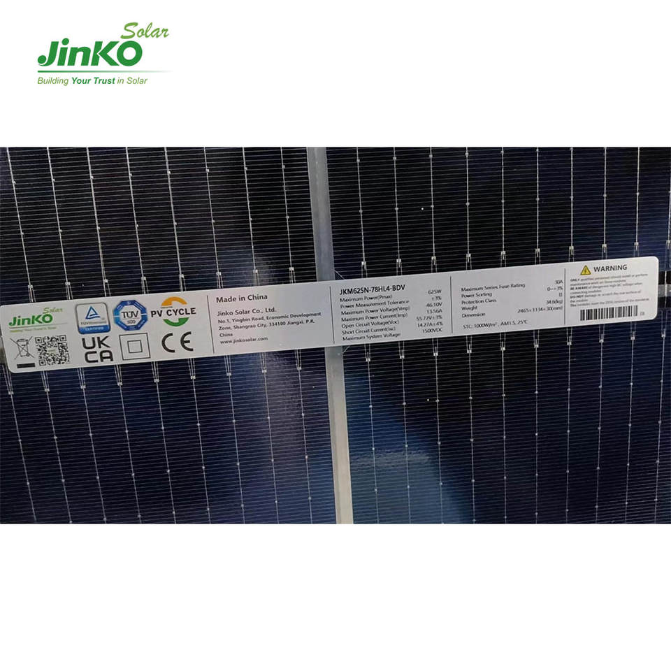 Jinko Bifacial Solar Panel 550w 560w 570w 580w 585w 590w Bifacial Solar ...