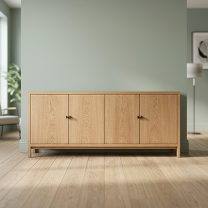 Buffet moderne en teck extra long avec 4 portes symétriques - Product Image 2