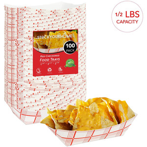 Benutzer definierte wasserdichte öl beständige Backen Sushi Snacks Hühner salat <span class=keywords><strong>Pommes</strong></span> Frites Pappkarton verdicktes Papier fach - Product Image 4